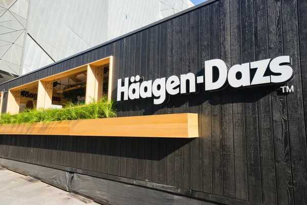 Haagen-Dazs ideiglenes kávéházban Melbourne-ben, Ausztrália — Stock Fotó
