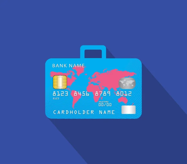 Sklep z karty kredytowej z koncepcją bagażu — Wektor stockowy