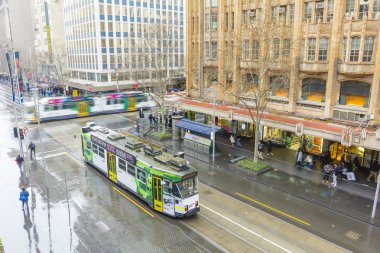 Melbourne, bir kavşak görünümünü 