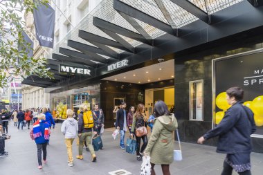 Dış Myer Melbourne'de yürüyüş alışveriş