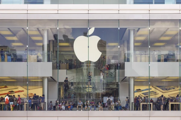 Alışveriş ya da insanlar Apple Store Hong Kong