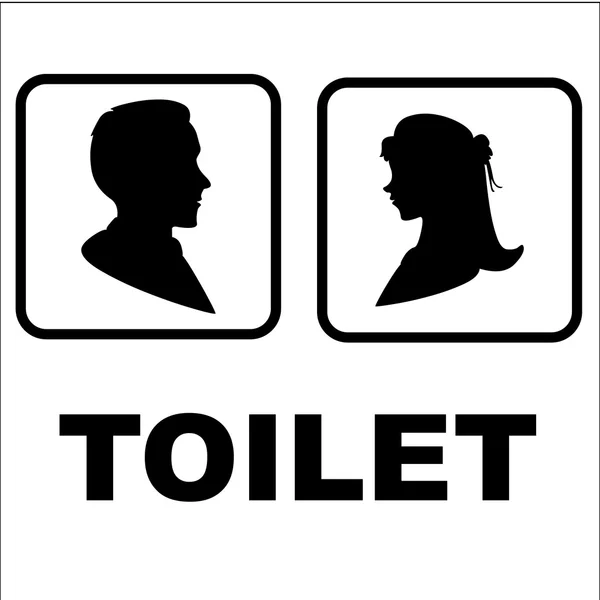 Illustration vectorielle de signe masculin et féminin pour toilettes ou toilettes — Image vectorielle