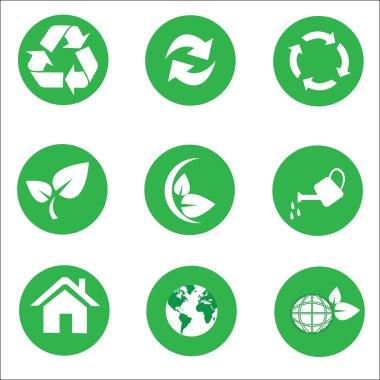 Vektör ok geri dönüşüm Icon set