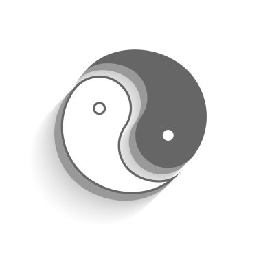 yin yang vektör illüstrasyonu
