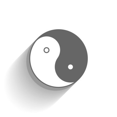 yin yang vektör illüstrasyonu