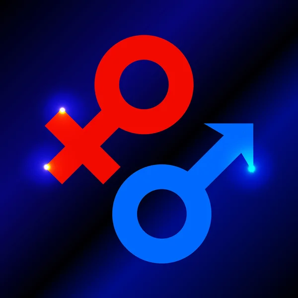 性別記号 - 男と女. — ストックベクタ