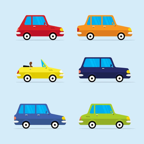 Ensemble d'icônes plates vectorielles de véhicules modernes — Image vectorielle