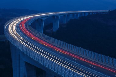 Blurred lights of vehicles clipart