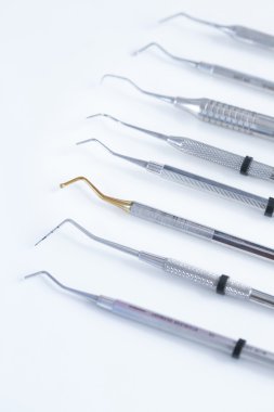 Various dental instruments clipart