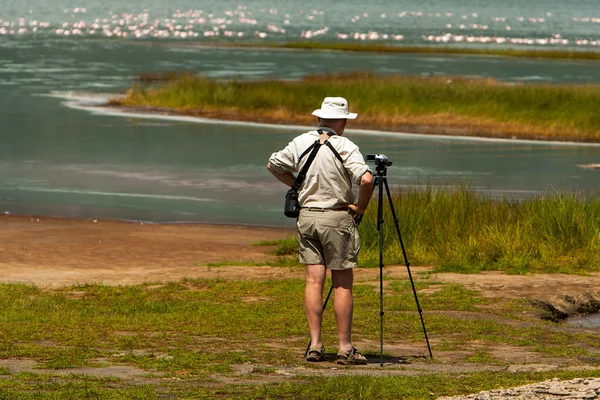 Anziani in safari fotografico — Foto Stock