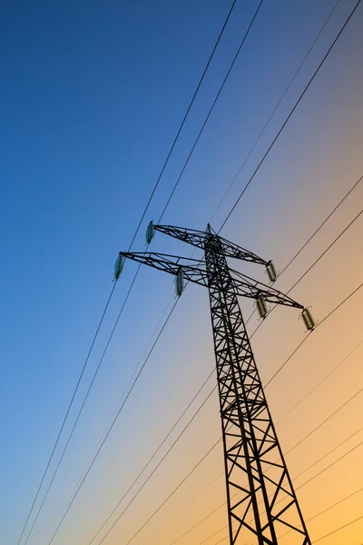 Electric power lines — Stock Photo, Image