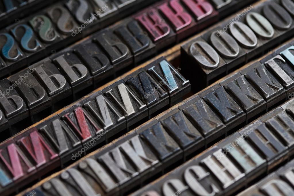 Metal printing press letters Stock Photo by ©zlikovec 73644653