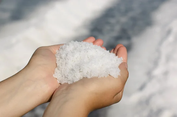 Grămadă de sare proaspăt recoltată — Fotografie, imagine de stoc
