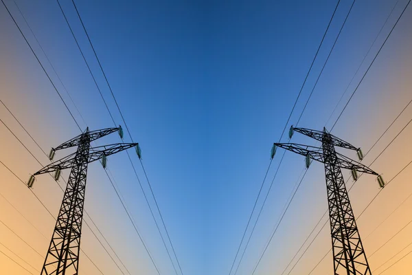 Líneas eléctricas — Foto de Stock