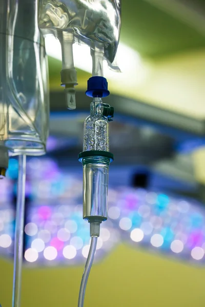 IV drip hanging on a pole in hospital — Stock Photo, Image