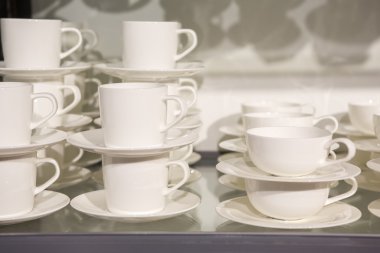 White ceramin coffee and tea cup 