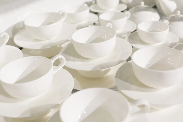 White ceramin coffee and tea cup — Stock fotografie