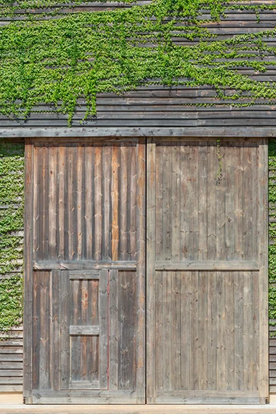 Obří dřevěné dveře stodoly Stock Obrázky