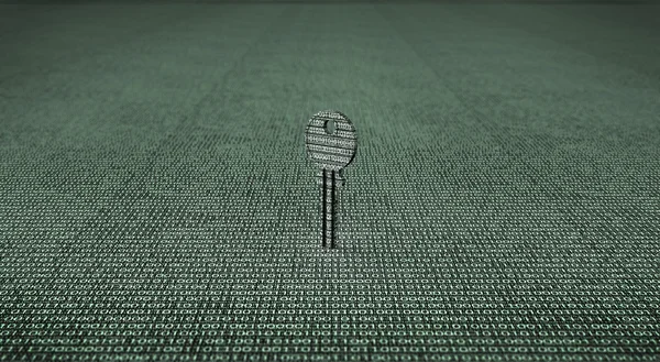 Concepto de seguridad digital clave en el entorno electrónico — Foto de Stock