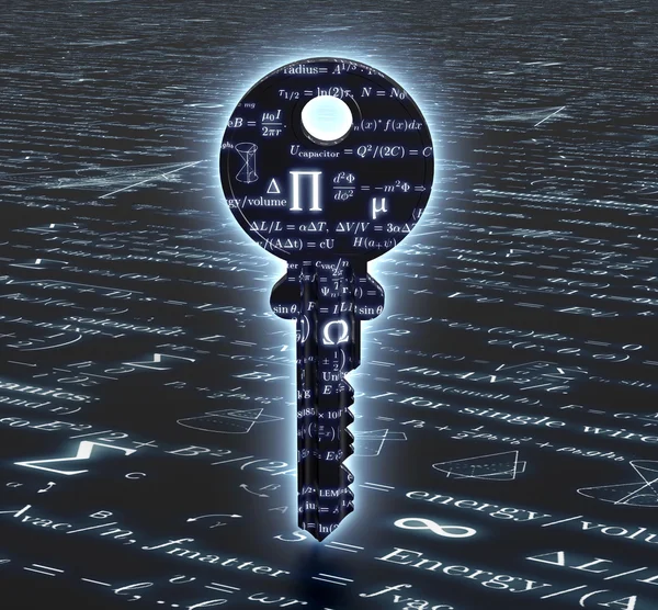 Digitale veiligheid concept elektronische sleutel geïsoleerd op wit — Stockfoto