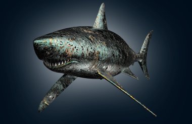 Dijital Emanet kavramı elektronik bilgisayar köpekbalığı izole