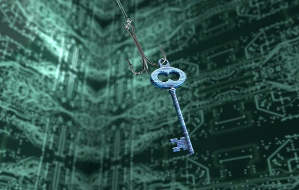 Phishing bezpieczeństwo cyfrowy koncepcji hakowe w cyfrowy enviromen — Zdjęcie stockowe