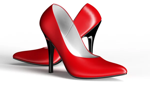 여성, 섹시 한 펌프 흰색 절연을 위한 신발 — 스톡 사진