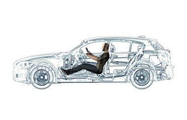 Xray elektronik bilgisayar araba kendi kendine