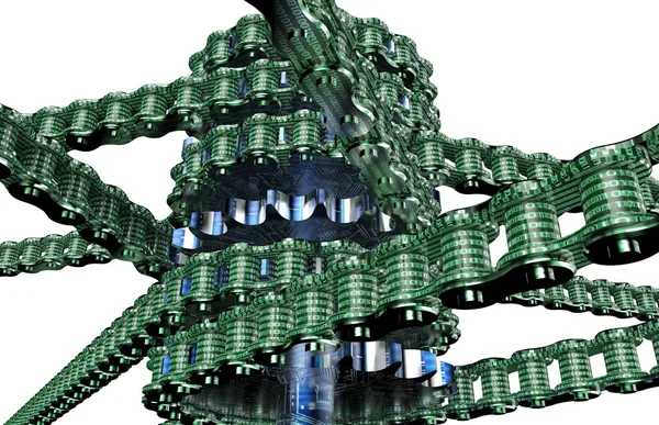 beyaz izole dijital bilgisayar blockchain