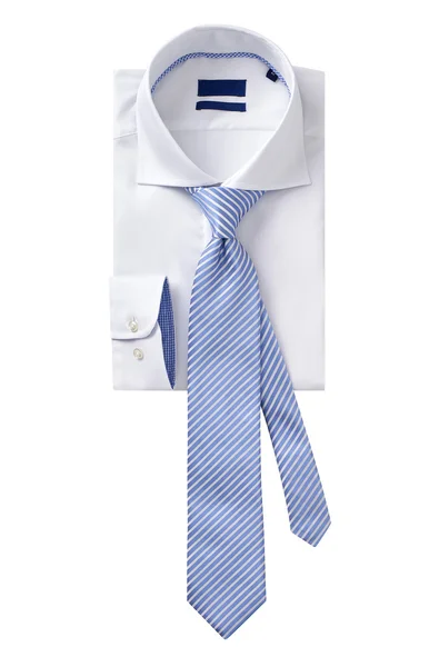 Men shirt clothing with tie isolated on white — Stock Photo, Image