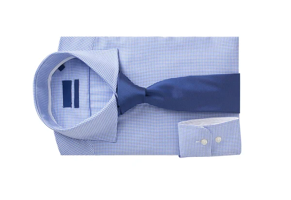 Чоловічий одяг сорочки з краваткою ізольовані на білому — стокове фото