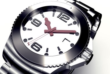 beyaz izole güzel kol saati