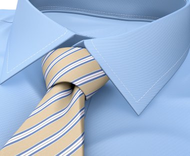 erkek gömlek giyim üzerine beyaz izole kravat ile