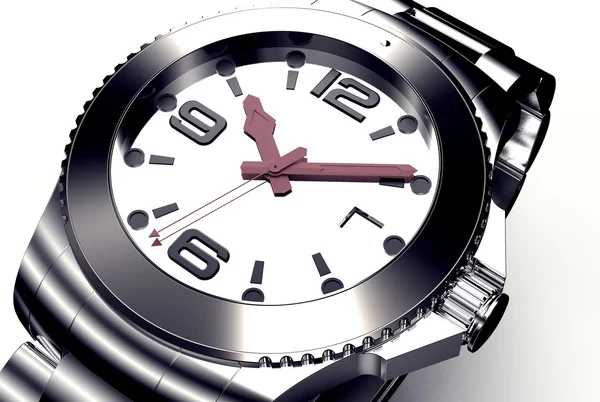 beyaz izole güzel kol saati