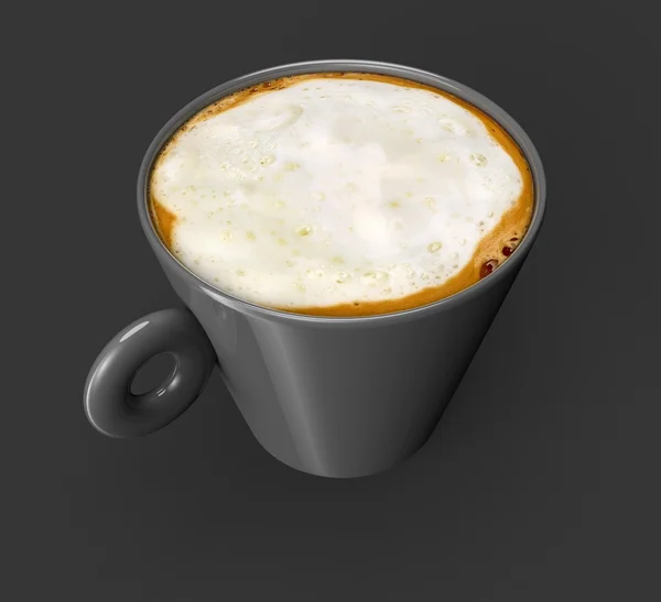 Cangkir kopi dengan kopi diisolasi di atas putih — Stok Foto