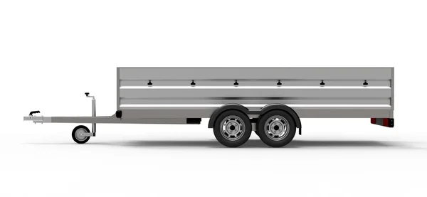 Car trailer isolated on white — Stock Photo, Image