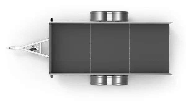 Прицеп автомобиля изолирован на белый — стоковое фото