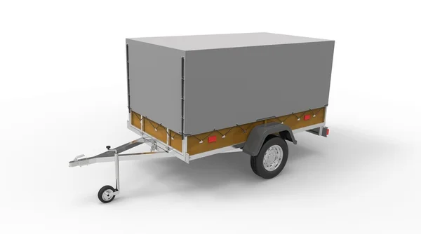 Car trailer isolated on white — Stock Photo, Image