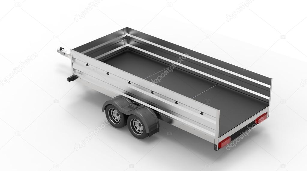 car trailer isolated on white