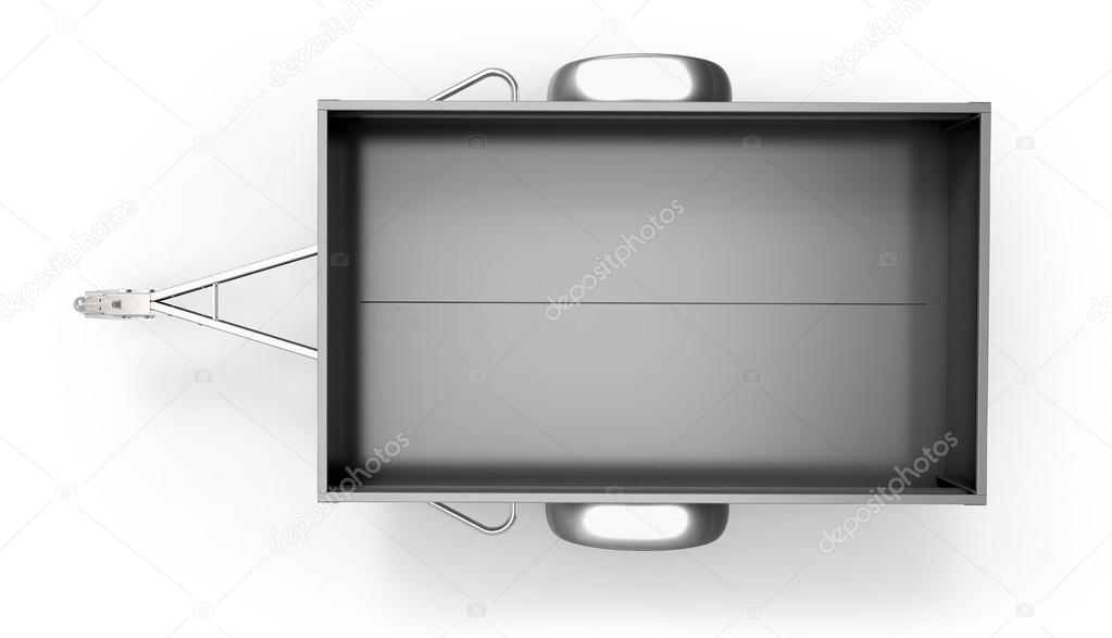 car trailer isolated on white