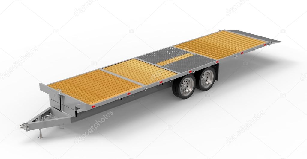 car trailer isolated on white