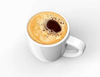 Kahve bardağı ve kahve.