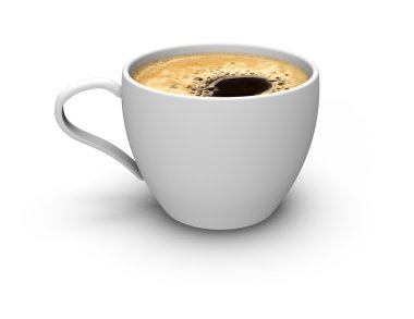 Kahve bardağı ve kahve.