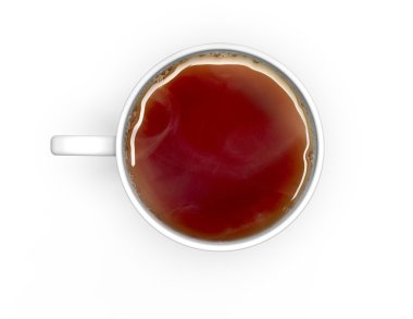çay fincanı beyaz üzerine izole