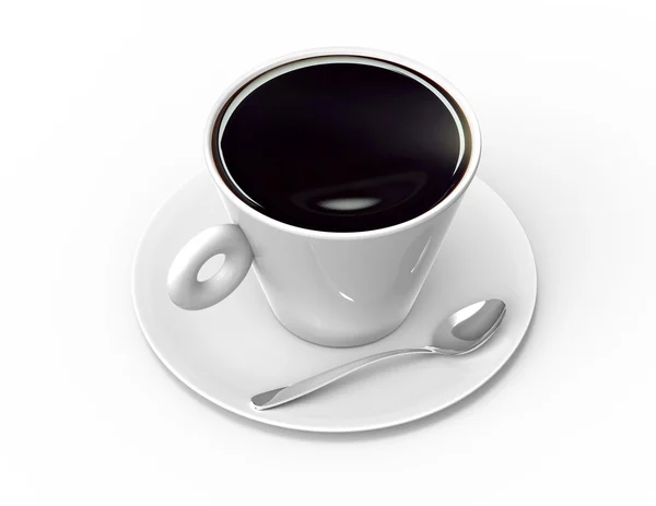 Xícara de café com café preto — Fotografia de Stock