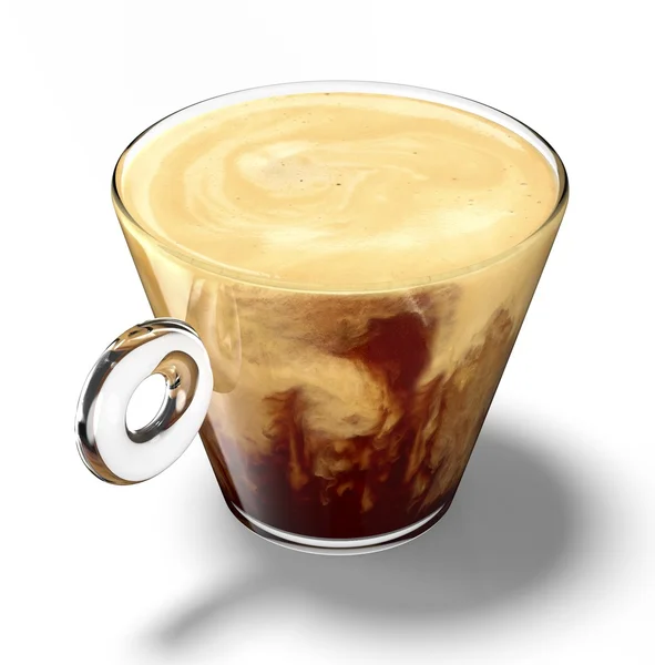 Filiżanka kawy z kawą — Zdjęcie stockowe
