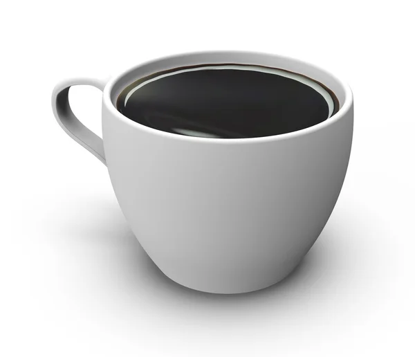 Tazza di caffè con caffè nero — Foto Stock