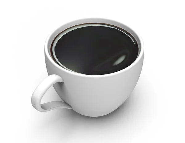 Taza de café con café negro — Foto de Stock