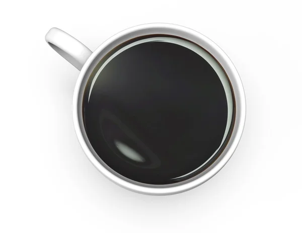 Xícara de café com café preto — Fotografia de Stock