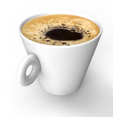 Kahve bardağı ve kahve.